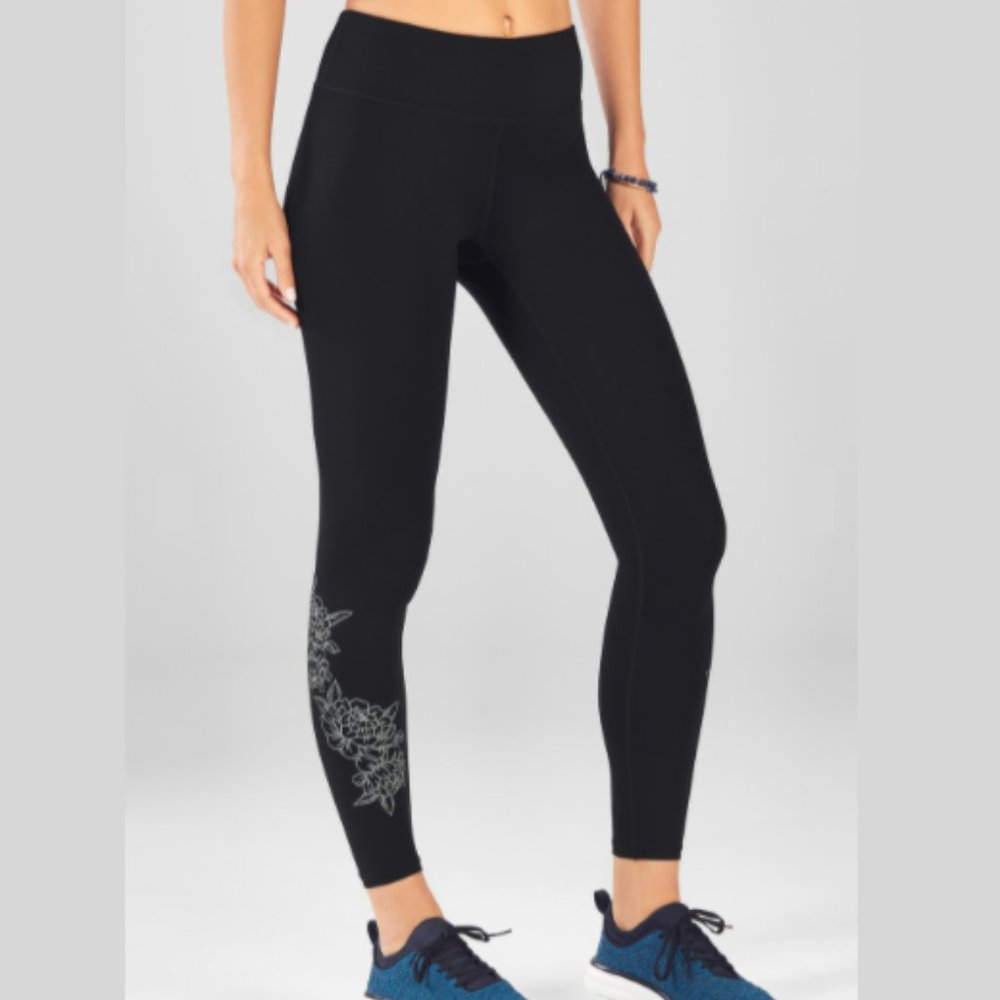 Fabletics Salar Reflective Powerlite 7/8 Leggings Black Size Medium NWT